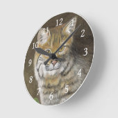 Bobcat Runde Wanduhr (Winkel)