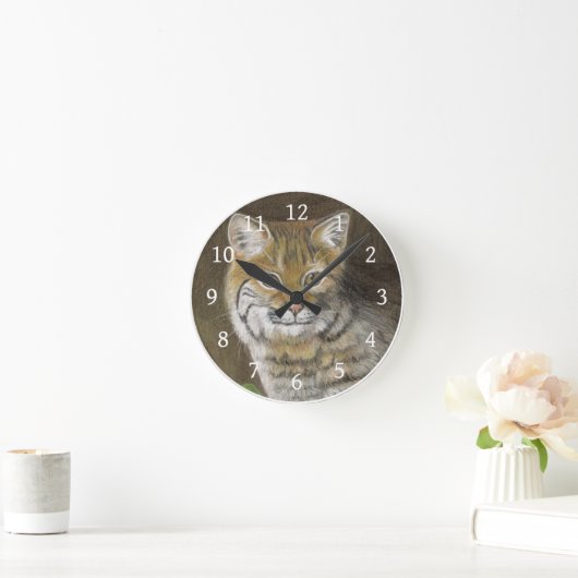 Bobcat Runde Wanduhr (Zuhause)