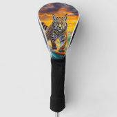 Bobcat Surfing Alaska Design von Rich AMeN Gill Golf Headcover (Vorderseite)