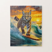 Bobcat Surfing Alaska Design von Rich AMeN Gill Puzzle (Vertikal)