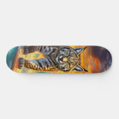 Bobcat Surfing Alaska Design von Rich AMeN Gill Skateboard (Horizontal)