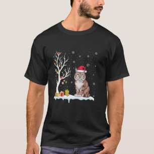 Bobcat Weihnachtsmannmütze Festlicher Baum Weihnac T-Shirt