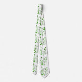 Bobcat Wild Cat Team Mascot Necktie Green/White Krawatte (Rückseite)