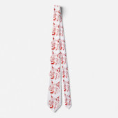 Bobcat Wild Cat Team Mascot Necktie Red/White Krawatte (Vorderseite)