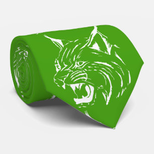 Bobcat Wild Cat Team Maskottchen weiß in jeder Far Krawatte