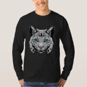 Bobcat Wildcat Staring Cool Animal Head Gesicht Ma T-Shirt (Vorderseite)