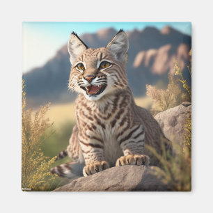Bobcat Wildnis   Red Lynx Feline   Wildcat Magnet