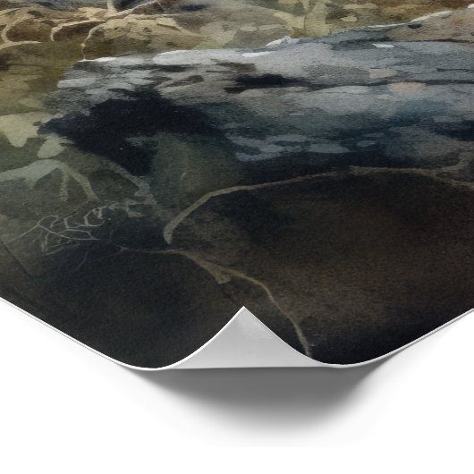 Bobcat Woodland Animal Art Print Poster (Ecke)