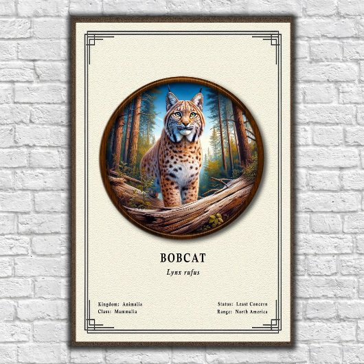 Bobcat Zoologie Serie Poster