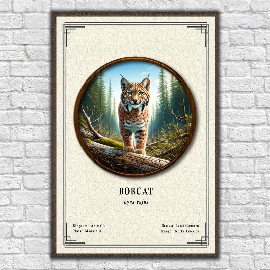 Bobcat Zoologie Serie Poster