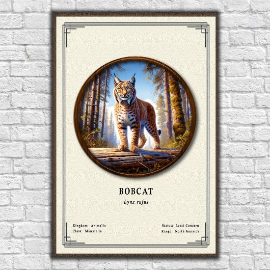 Bobcat Zoologie Serie Poster