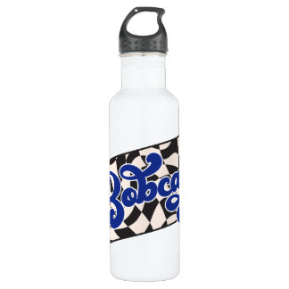 Bobcats Checkerboard Water Bottle: Blue Edelstahlflasche