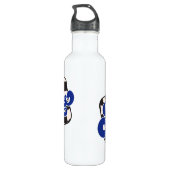 Bobcats Checkerboard Water Bottle: Blue Edelstahlflasche (Rückseite)