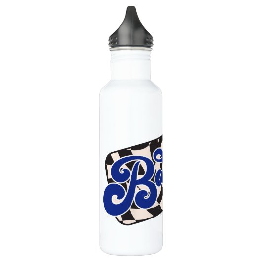 Bobcats Checkerboard Water Bottle: Blue Edelstahlflasche (Links)