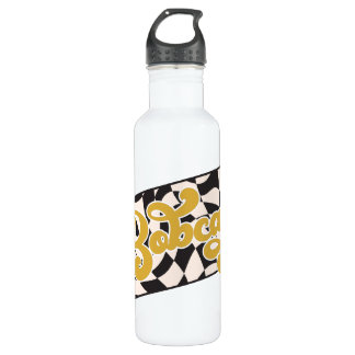 Bobcats Checkerboard Water Bottle: Gold v2 Edelstahlflasche