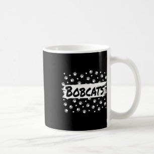Bobcats Mascot Zurück zur Schule Spirit Footprint  Kaffeetasse