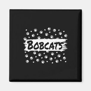 Bobcats Mascot Zurück zur Schule Spirit Footprint  Magnet