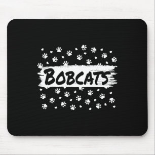 Bobcats Mascot Zurück zur Schule Spirit Footprint  Mousepad