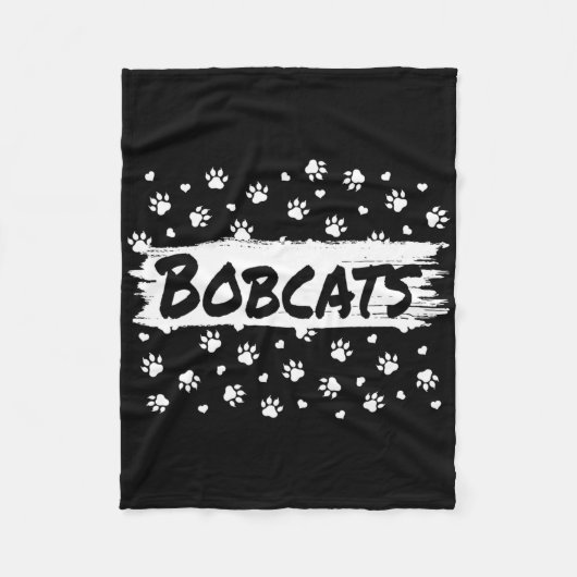 Bobcats Maskottchen Schulgeist Männer Frauen Leopa Fleecedecke (Vorderseite)