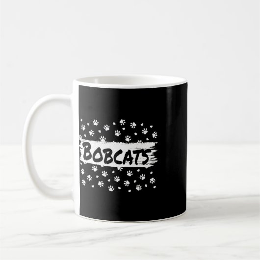 Bobcats Maskottchen Schulgeist Männer Frauen Leopa Kaffeetasse (Links)