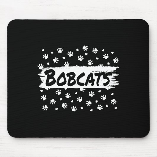 Bobcats Maskottchen Schulgeist Männer Frauen Leopa Mousepad (Vorne)