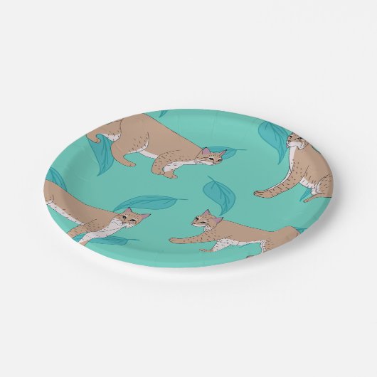 Bobcats Pappteller (Schrägansicht)