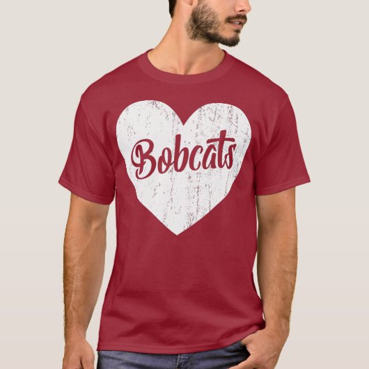 Bobcats School Sports Fan Team Spirit Mascot T-Shirt (Vorderseite)