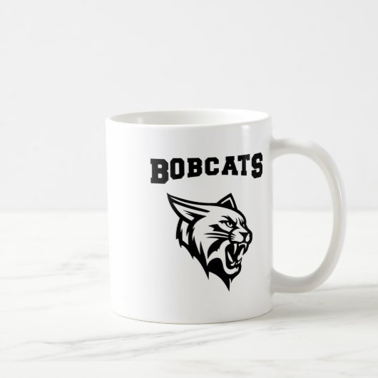 Bobcats Sport mit Mascot Aufkleber Kaffeetasse (Rechts)