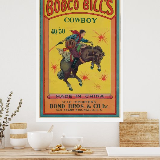 Bobco Bill's (Vintager chinesischer Firecracker) Poster (Küche)