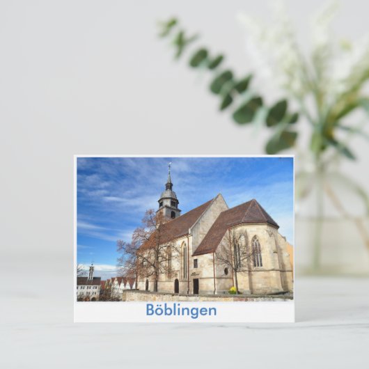 Böblingen, Stadtkirche Postkarte (Stehend Vorderseite)