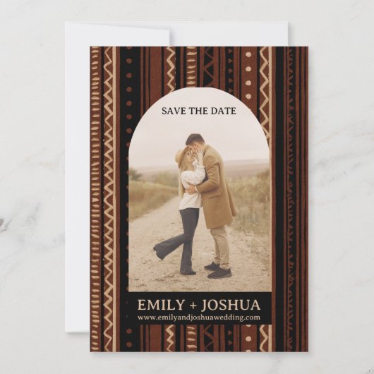 Bobo Flat Save the Date Wedding Card Einzigartig (Vorderseite)