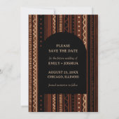 Bobo Flat Save the Date Wedding Card Einzigartig (Rückseite)