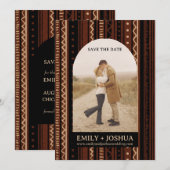 Bobo Flat Save the Date Wedding Card Einzigartig (Vorne/Hinten)