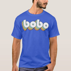 Bobo Retro Rainbow Typografie verblasst T-Shirt