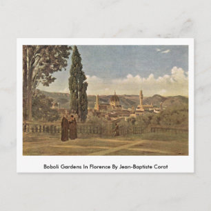 Boboli Gardens von Florenz von Jean-Baptiste Corot Postkarte