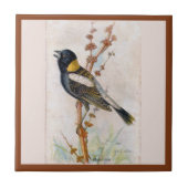 Bobolink Large Bird Keramik Tile Fliese (Vorderseite)