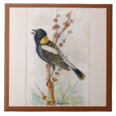 Bobolink Large Bird Keramik Tile Fliese (Vorderseite)