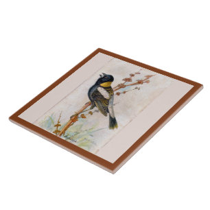 Bobolink Large Bird Keramik Tile Fliese