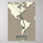 Bobolink Migration Map - Minimalistisch Vintag Poster (Vorne)