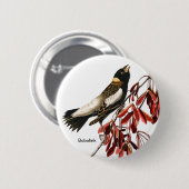 Bobolink von John James Audubon, Vogelbeobachter, Button (Vorne & Hinten)