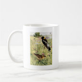Bobolinks, Gänseblümchen und rosa Klee Kaffeetasse (Links)