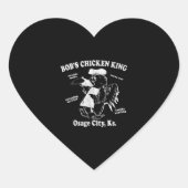 BOBS CHICKEN KING CLASSIC DESIGN Herz-Aufkleber (Vorderseite)