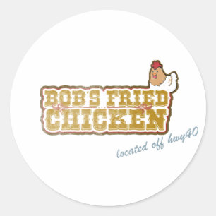 Bob's Fried Chicken Runder Aufkleber