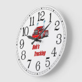 Bobs Lastwagen Große Wanduhr (Winkel)