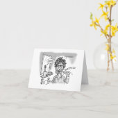 Bobs unglückliche Zahnbürste Karte (Gelbe Blume)