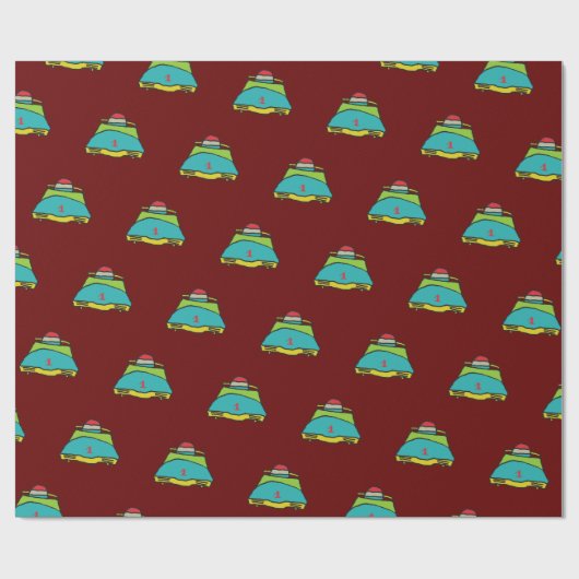 Bobsled Geschenkpapier (Flach)