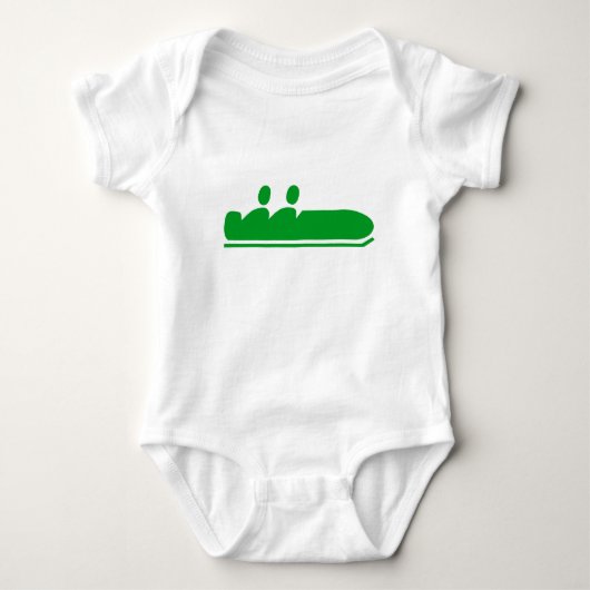 Bobsled - Gras grün Baby Strampler (Vorderseite)