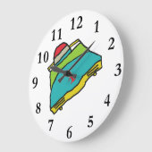 Bobsled Große Wanduhr (Winkel)