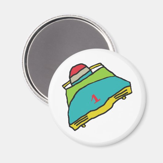 Bobsled Magnet (Vorderseite/Rückseite)