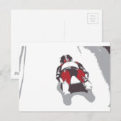 Bobsled Postkarte (Vorne/Hinten)
